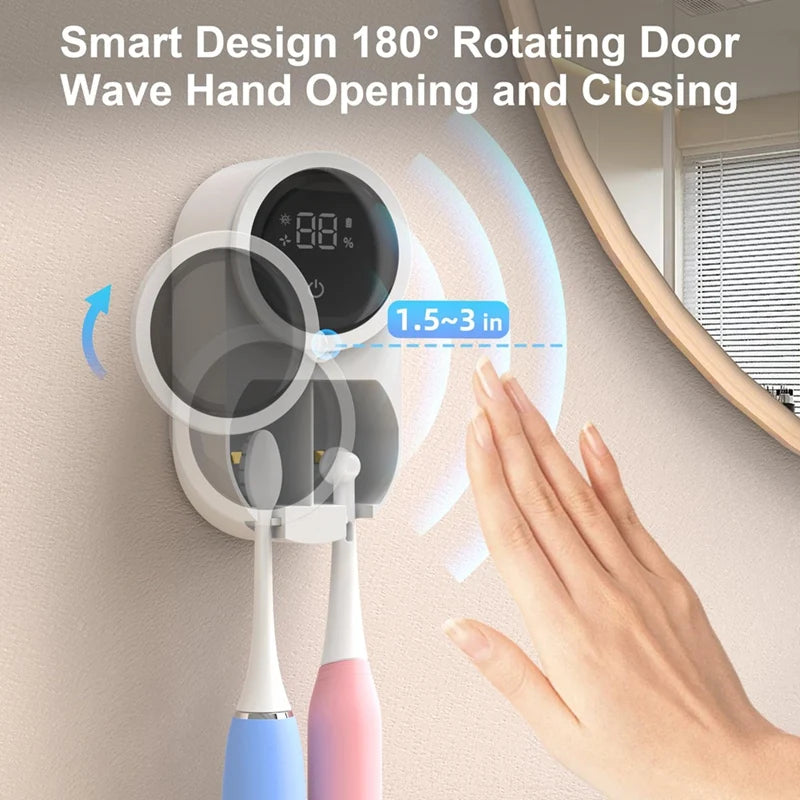 Smart Wall-Mounted Toothbrush Holder & Sanitiser